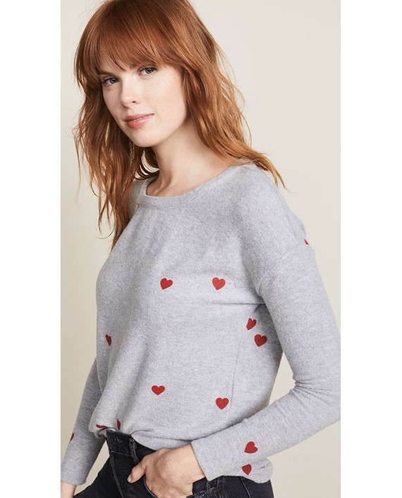 CHASER Women's Tiny Heart Toss Sweatshirt at Women’s Clothing store