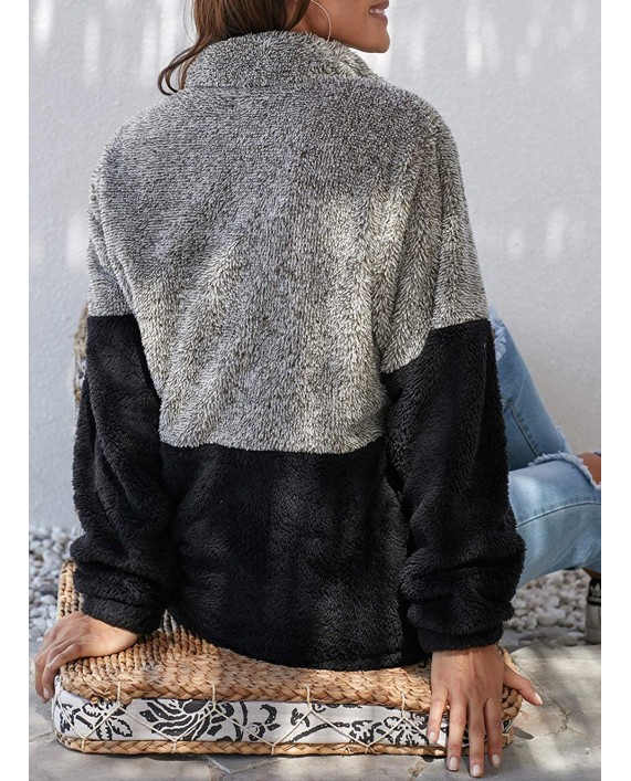 Dokotoo Womens Fashion Oversize Fluffy Fleece Sweatshirt Pullover Outwear S-XXL at Women’s Clothing store