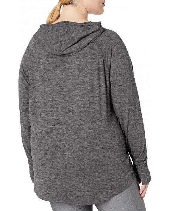 Essentials Women's Plus Size Brushed Tech Stretch Popover Hood