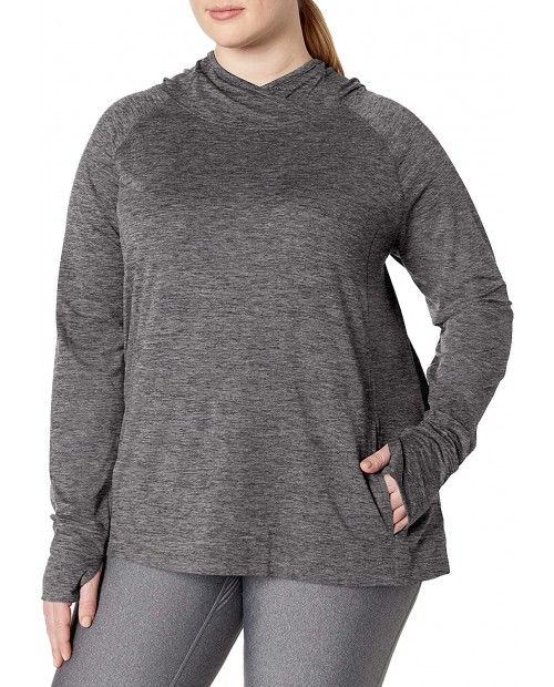Essentials Women's Plus Size Brushed Tech Stretch Popover Hood