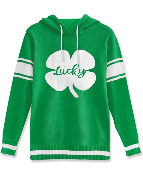 For G and PL Women's St. Patrick's Day Hooded Sweater at  Women’s Clothing store