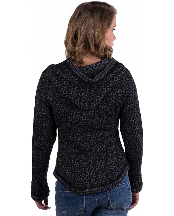 Gamboa - Gray Alpaca Sweater Alpaca Hoodie for Women - Hooded - Andean Cross at Women’s Clothing store