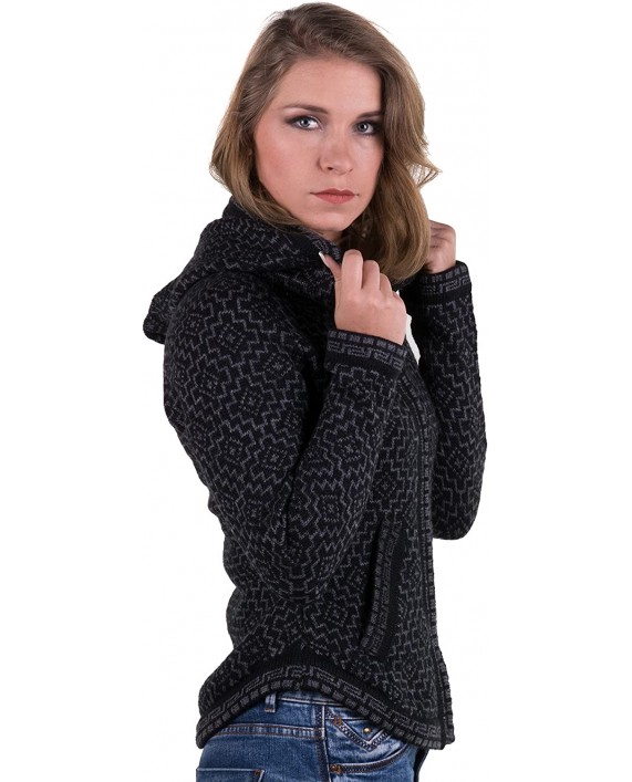 Gamboa - Gray Alpaca Sweater Alpaca Hoodie for Women - Hooded - Andean Cross at Women’s Clothing store