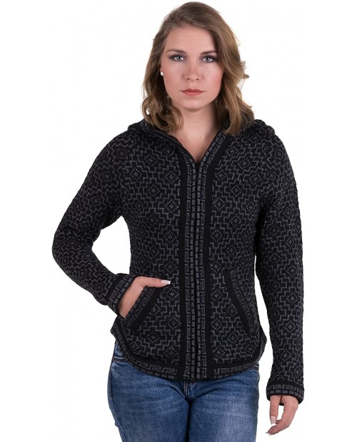 Gamboa - Gray Alpaca Sweater Alpaca Hoodie for Women - Hooded - Andean Cross at  Women’s Clothing store