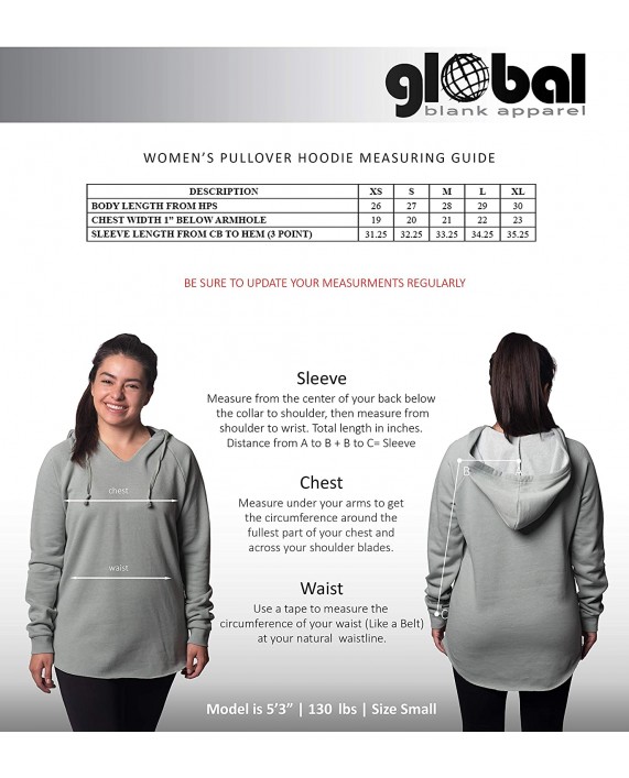 Global Blank Women's Long Sleeve Tunic Top Hooded Fleece Sweater Pullover Hoodie at Women’s Clothing store