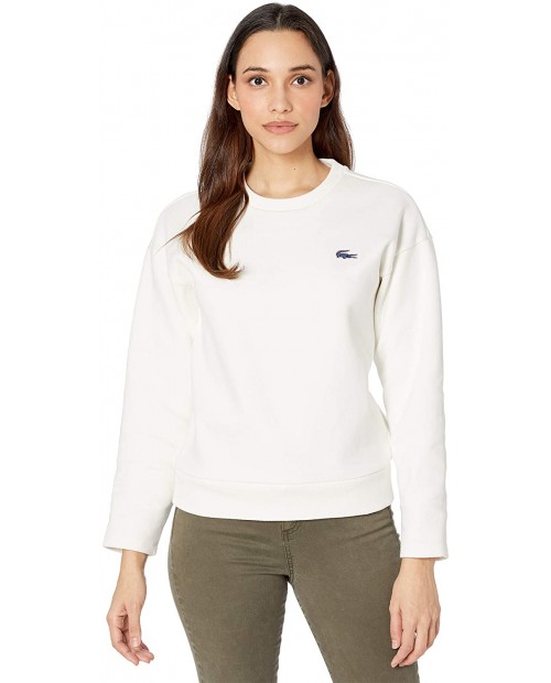 Lacoste Women's Long Sleeve Big Croc Crewneck Sweatshirt at  Women’s Clothing store