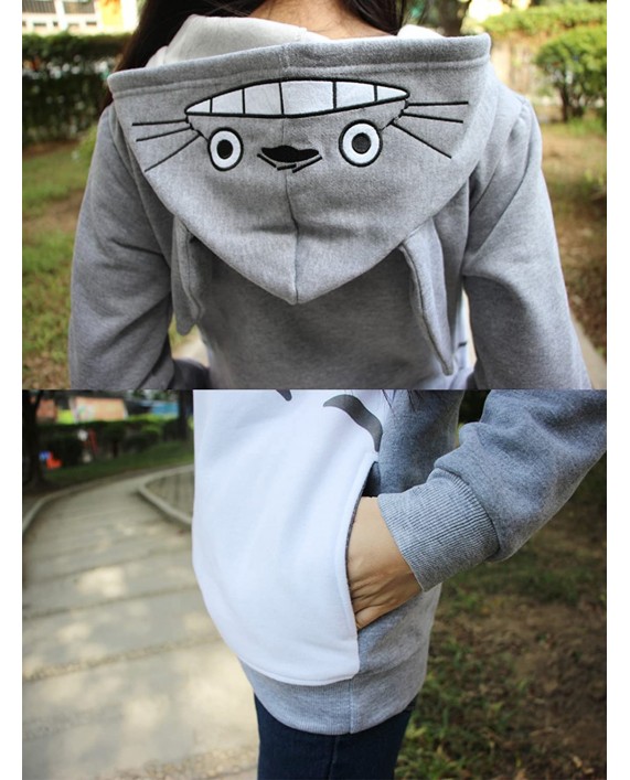 Men Women Couples Totoro Print Hoodie Sweatshirt Teen Sweater Pullover Tops at Women’s Clothing store