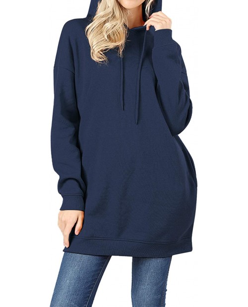 MixMatchy Women's Casual Oversized Long Sleeve Fleece Hoodie Sweatshirts Loose Pullover Tunic S~3X at  Women’s Clothing store
