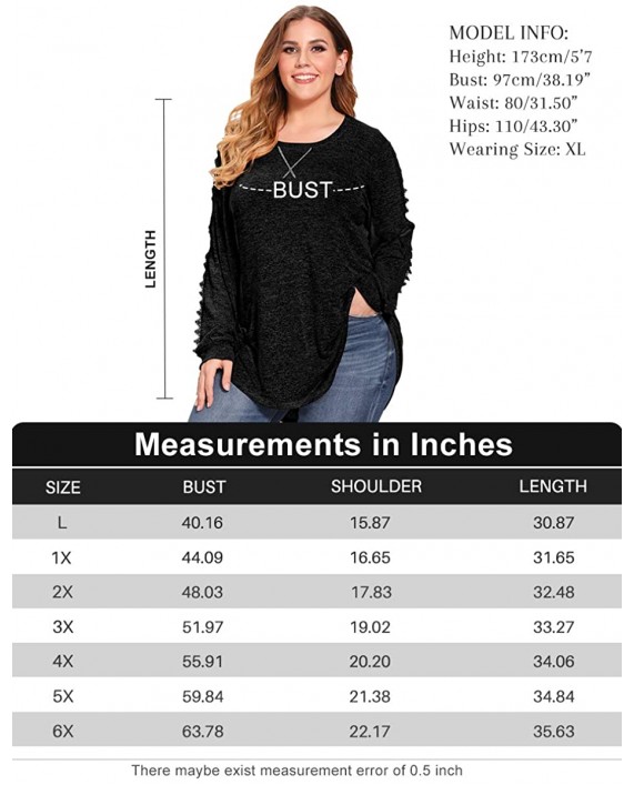 MONNURO Women's Long Sleeve Plus Size Fall Tops Casual Loose Pullover Sweatshirt Tunics Patchwork with Lace at Women’s Clothing store