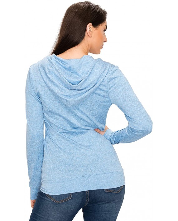 StarDeal Women's Full Zip Hoodie Jacket - Slim Fit Lightweight Long Sleeve Hooded Zip Up Sweatshirt Athletic Workout at Women’s Clothing store