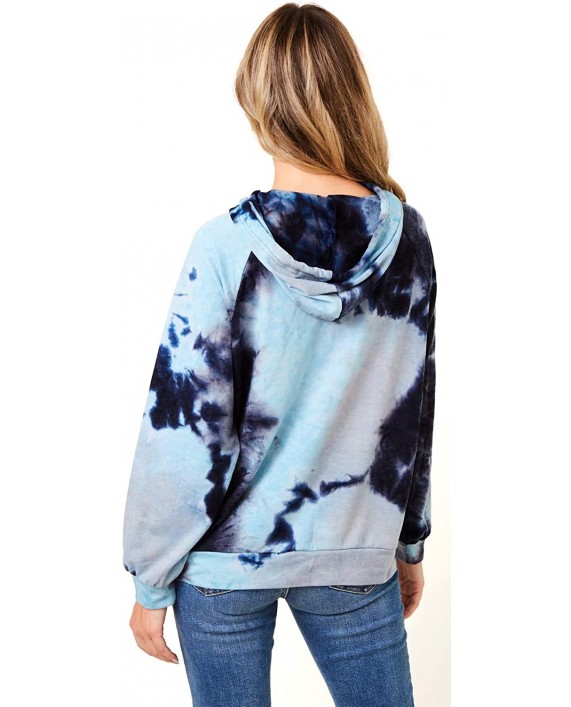 The Classic Brand Women's Hoodie - Casual Tie Dye French Terry Long Sleeve Hooded Pullover Sweatshirt at Women’s Clothing store