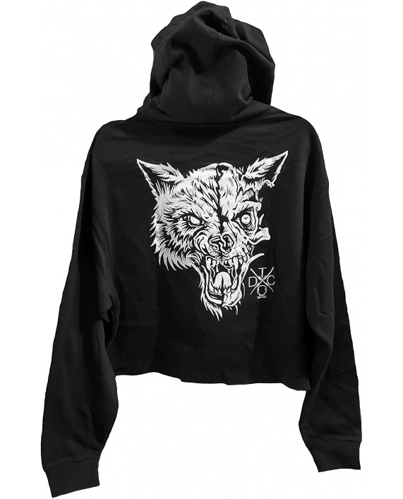 The Drive Clothing - Lone Wolf Crop Hoodie - Road Rash Collection at Women’s Clothing store