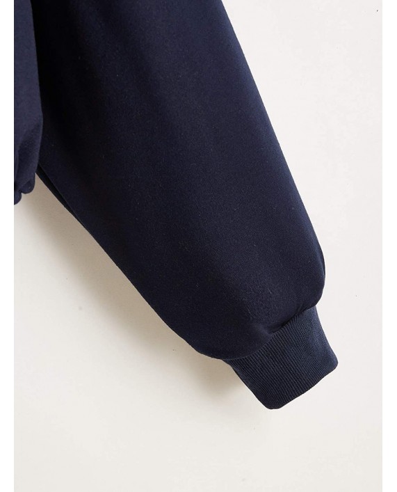 WDIRARA Women's Letter Print Zip Front Collar Long Sleeve Crop Sweatshirt Top at Women’s Clothing store