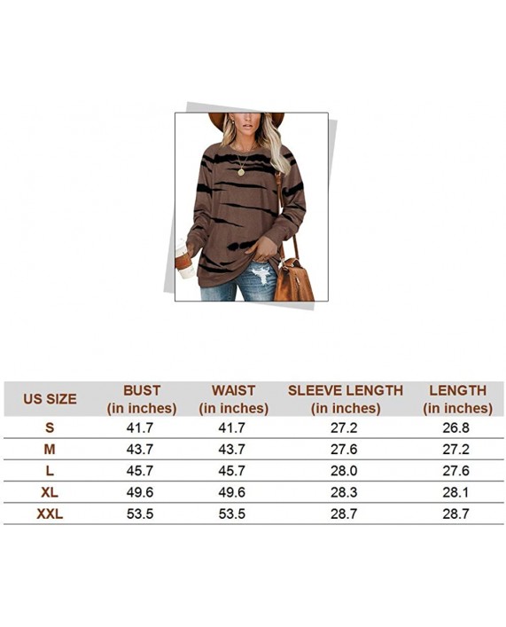 Womens Loose Sweatshirts Crewneck Casual Comfy Tees Printed Pullover Tops at Women’s Clothing store
