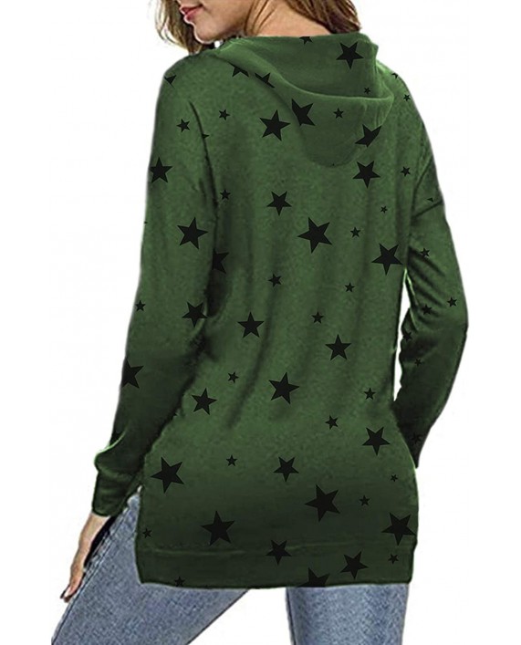 Zecilbo Women's Color Block Crew Neck Long Sleeve Sweatshirt Side Split Loose Tunic Top