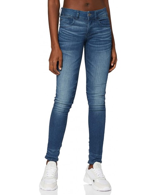 G-Star Raw Women's Lynn Mid Rise Skinny Fit Jean in Frakto Superstretch Medium Aged at  Women's Jeans store