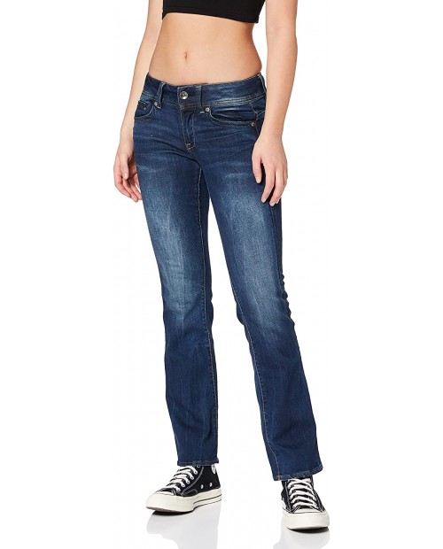 G-Star Raw Women's Midge Saddle Mid Rise Bootleg Fit Jean in Maidu Stretch Denim Medium Aged Wmn at  Women's Jeans store