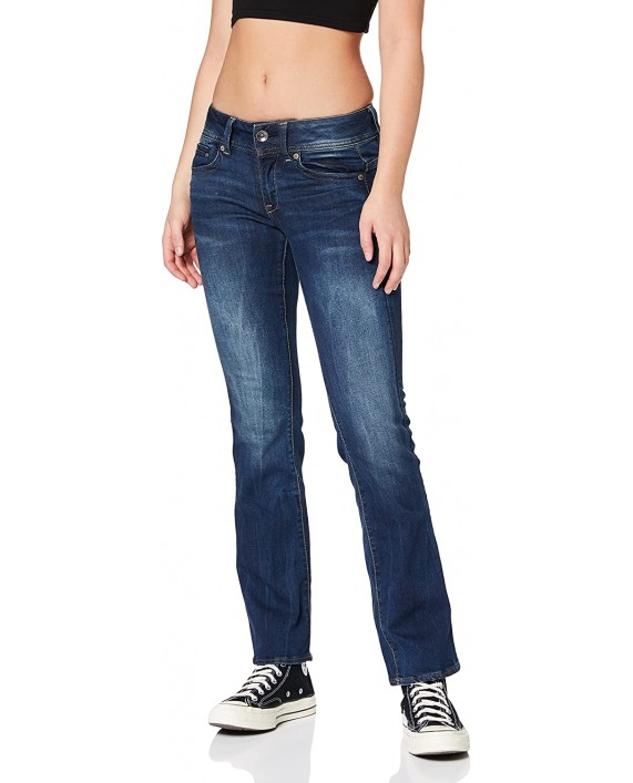 G-Star Raw Women's Midge Saddle Mid Rise Bootleg Fit Jean in Maidu Stretch Denim Medium Aged Wmn at Women's Jeans store
