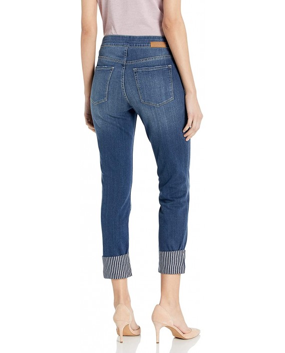 Jag Jeans Women's Lewis Straight Pull on Crop W Contrast Cuff Jean at Women's Jeans store
