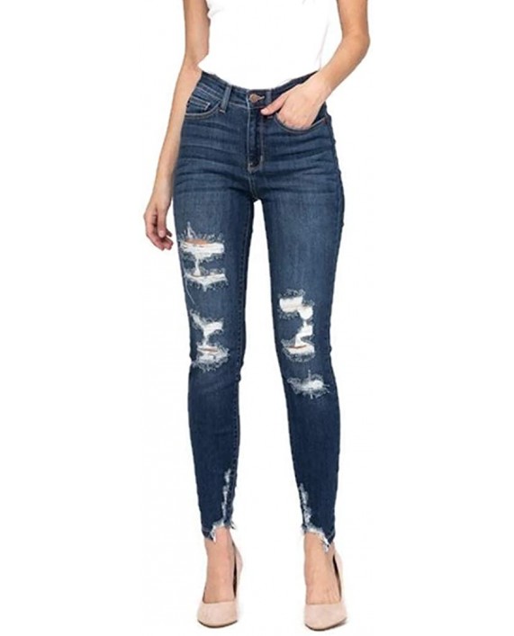 Judy Blue Women's Stretch Distressed High Rise Ankle Skinny Jeans at Women's Jeans store