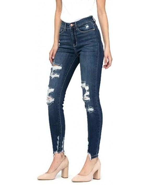 Judy Blue Women's Stretch Distressed High Rise Ankle Skinny Jeans at Women's Jeans store
