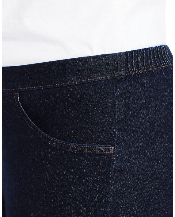 JUST MY SIZE Womens 2-Pocket Flat-Front Jeans Average Length 1X Dark Indigo at Women’s Clothing store