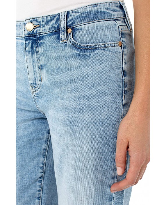 Liverpool Women's Crop Straight with Fray Hem Jeans Dixie 14 at Women's Jeans store