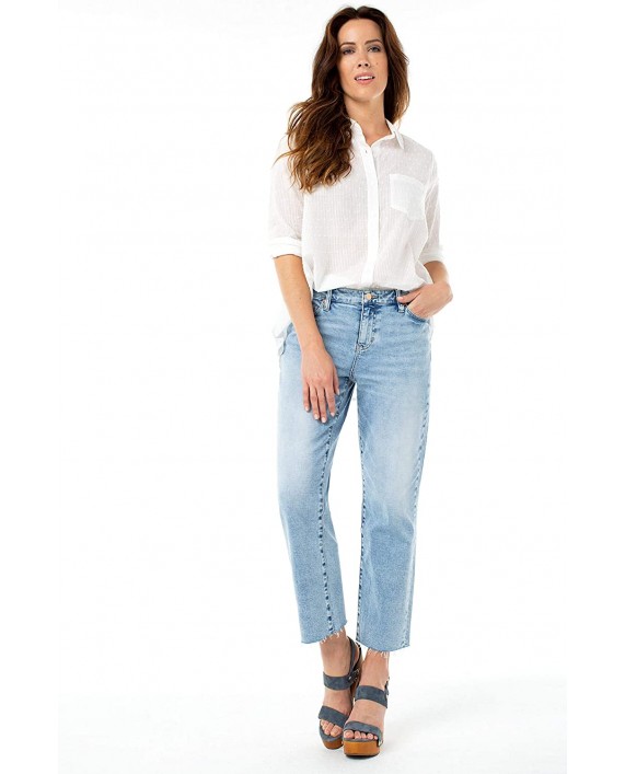 Liverpool Women's Crop Straight with Fray Hem Jeans Dixie 14 at Women's Jeans store