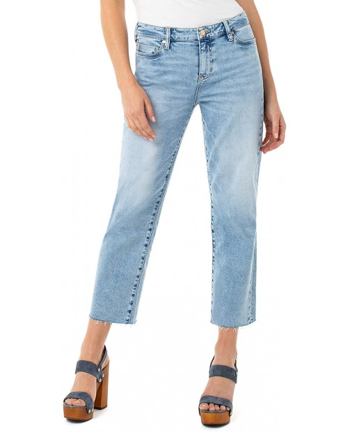 Liverpool Women's Crop Straight with Fray Hem Jeans Dixie 14 at  Women's Jeans store
