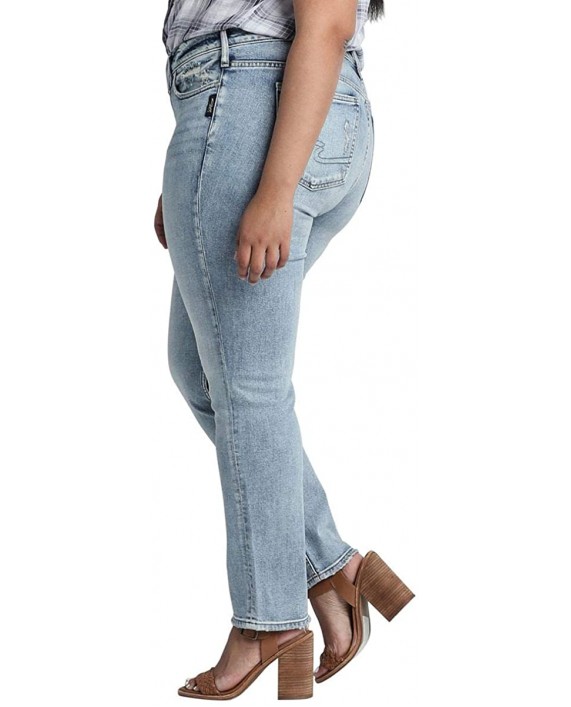 Silver Jeans Co. Women's Plus Size Elyse Curvy Mid Rise Slim Fit Jean