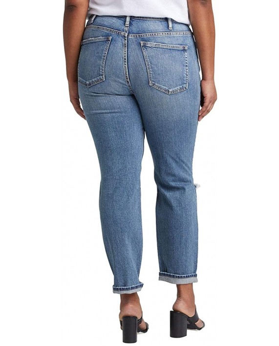 Silver Jeans Co. Women's Plus Size Frisco Vintage High Rise Tapered Leg Jeans