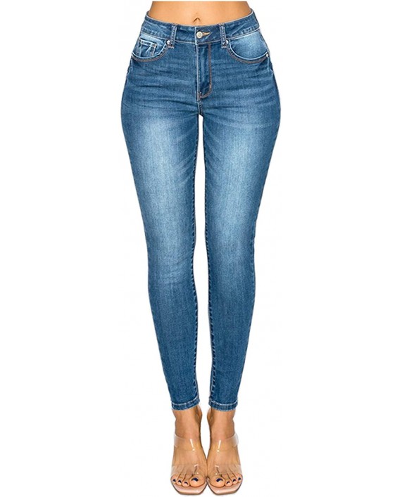 Women's High Waist Premium Denim Super Stretch Skinny Jeans with Spandex at Women's Jeans store