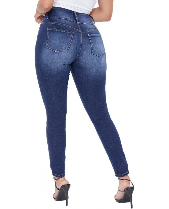 YMI Juniors 3 Button High-Rise Skinny Jeans New Blue