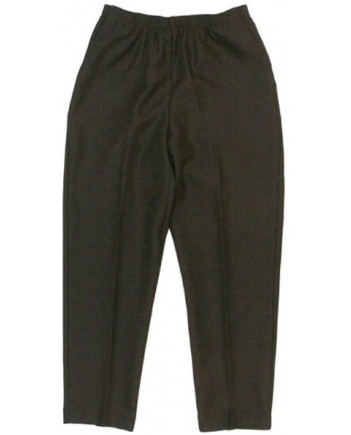 Alfred Dunner Petite Classics Elastic Waist Pants Black 8 Short at Women’s Clothing store