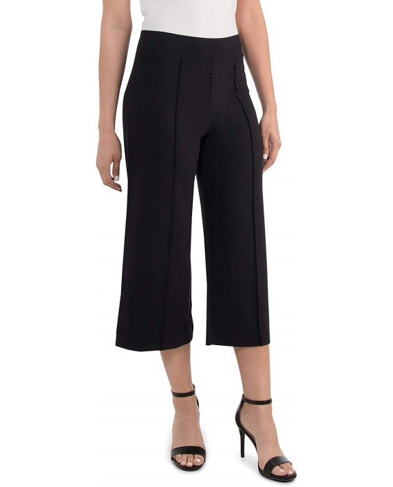 Seek No Further by Fruit of the Loom Women's Wide Leg Ponte Cropped Pants at Women’s Clothing store