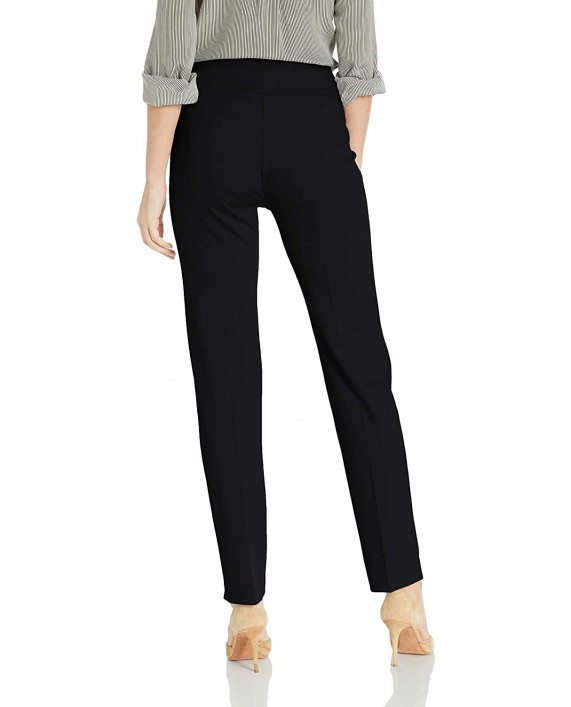 SLIM-SATION Women's Pull on Solid Knit Easy Fit Narrow Leg Pant with Tummy Panel