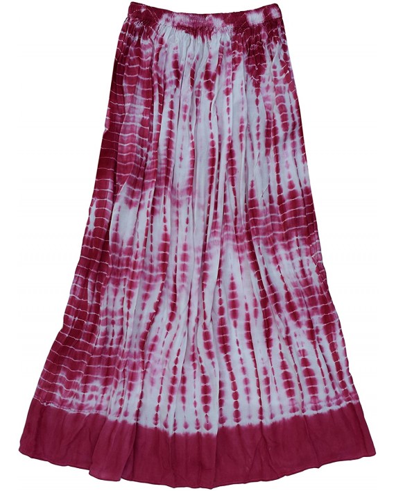 Ayurvastram Viscose Rayon Crinkled Tie n Dye Long Skirt at Women’s Clothing store
