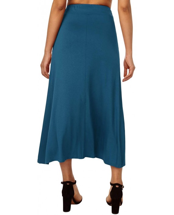 DJT FASHION Women's High Waist Flared Skirt Pleated Midi Skirt with Pocket