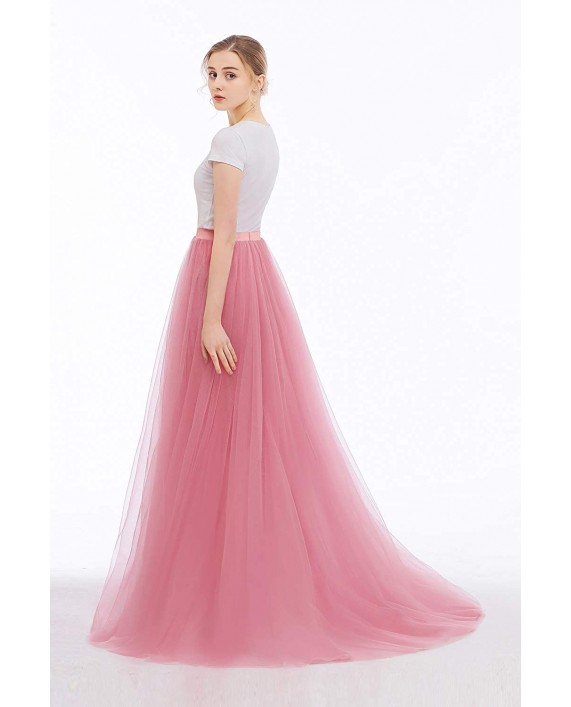 EllieHouse Maxi Long Tulle Skirt for Women Evening Party Wedding Skirts at Women’s Clothing store