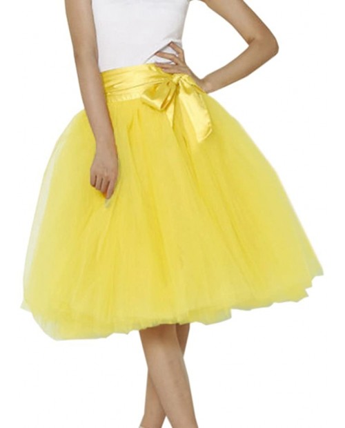 EllieHouse Womens Short Tutu Tulle Skirt with Sash PC06 at  Women’s Clothing store