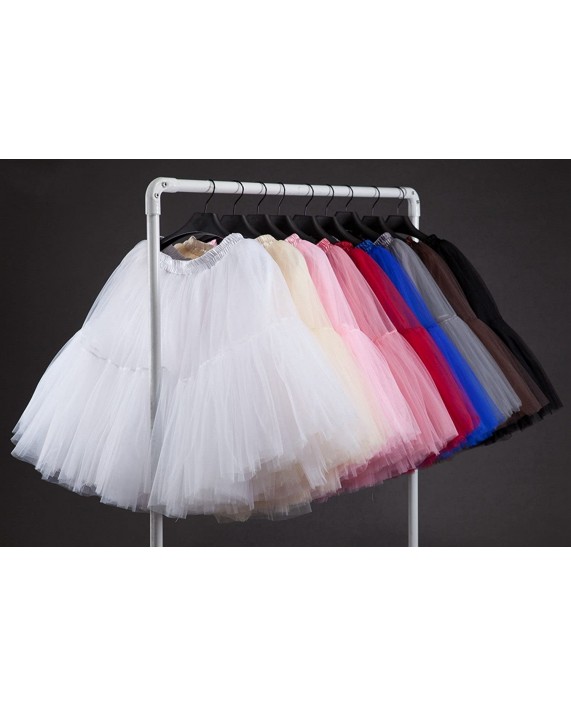 FOLOBE Adult Ballet Tutu Layered Organza Lace Mini Skirt Women's Princess Petticoat for Prom Party at Women’s Clothing store