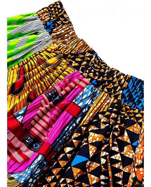 HongyuAmy Womens African Print Skirt Pleated Ankara Skirt at Women’s Clothing store