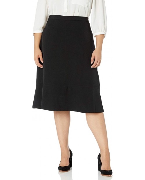 Kasper Women's Plus Size Stretch Flare Skirt at  Women’s Clothing store