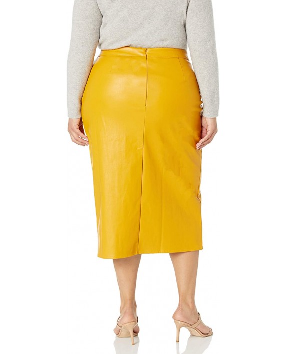 KENDALL + KYLIE Women's Vegan Leather Side Slit Pencil Skirt at Women’s Clothing store