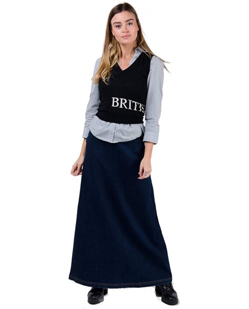 Lottie Long Denim Skirt - Darkwash Maxi Jean Skirt with Stretch US 6-20 at  Women’s Clothing store