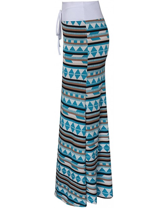 Nuofengkudu Women's Maxi Drawstring Skirts Boho Printing High Waisted Plus Size Long Skirt