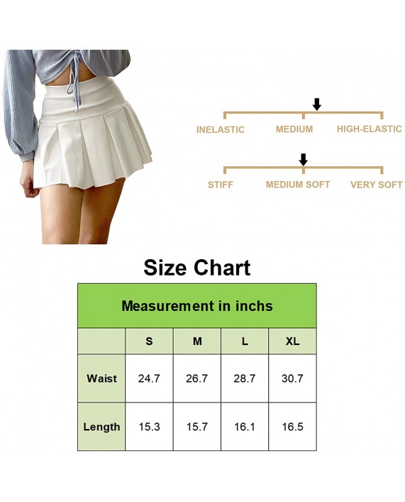 Real She Plain Pleated Mini Skirt High Waist School Uniform Skirts for Women Girls
