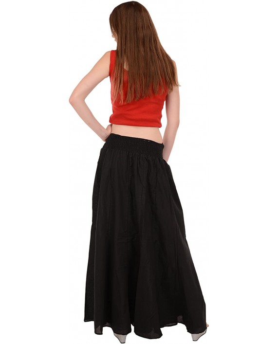 SNS Pure Cotton Beach Long Maxi Evening Skirt One Size Black at Women’s Clothing store