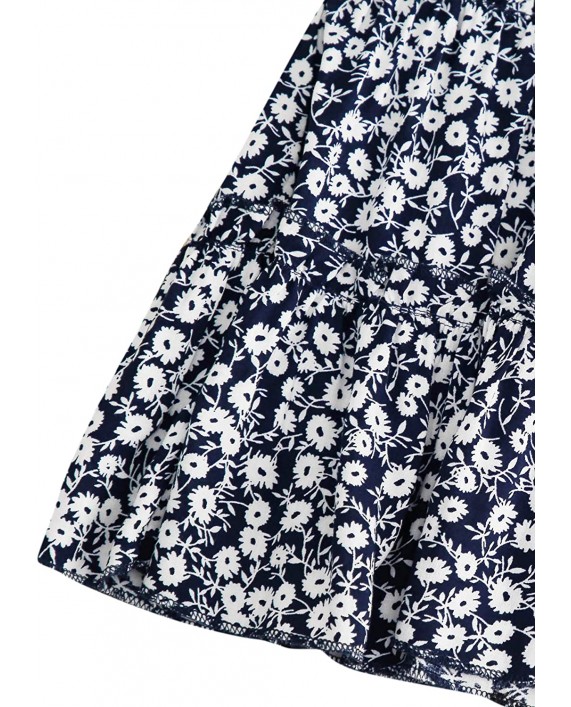 WDIRARA Women's Floral Print Ruffle High Waist Frill Trim Summer Mini Skirt at Women’s Clothing store