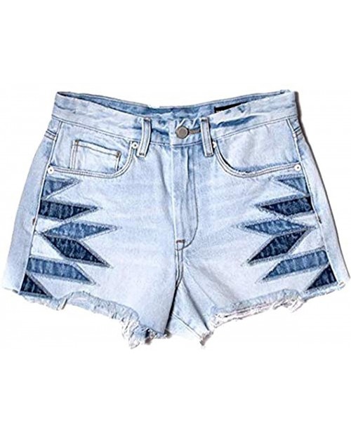 [BLANKNYC] Womens High Rise 5 Pocket Denim with Patchwork Detail Shorts at  Women’s Clothing store